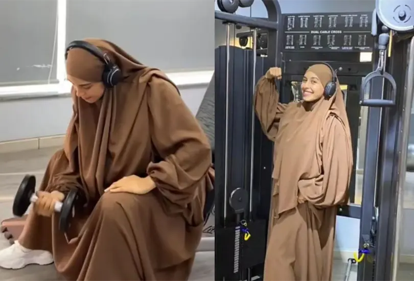 En TikTok una joven musulmana se volvi&oacute; viral luego de que se grabara realizando ejercicio mientras portaba su hiyab