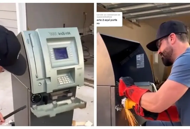 Amigos compran un viejo cajero autom&aacute;tico