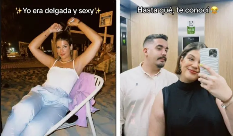 Mujer sube de peso tras enamorarse (TikTok)