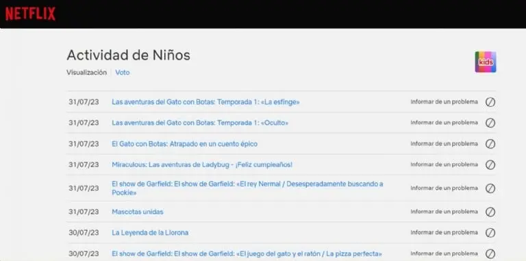 Historial de Netflix (Captura de pantalla)
