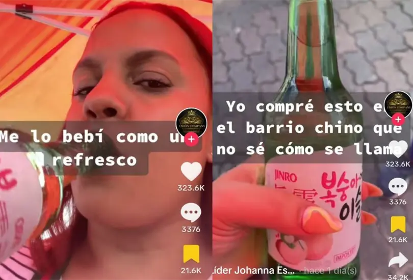 Una usuaria de TikTok compr&oacute; un soju sin sospechar que se trataba de una bebida alcoh&oacute;lica y termin&oacute; caminando borracha por calles de la CDMX