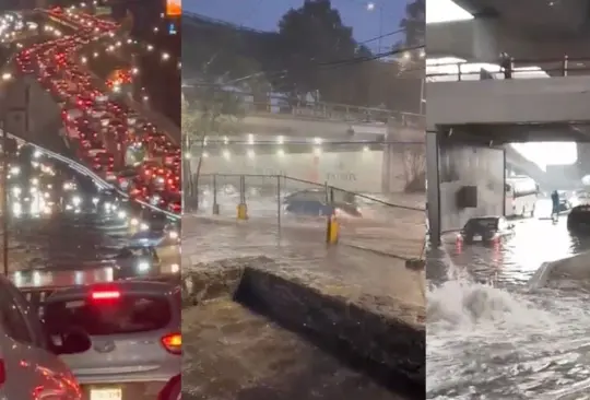 VIDEOS: Lluvia desata caos en CDMX e inunda calles y avenidas. 