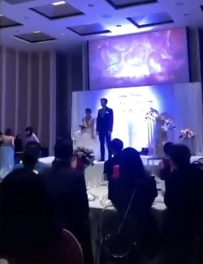 Novio expone infidelidad de su novia durante su boda en China. Foto: Tik Tok