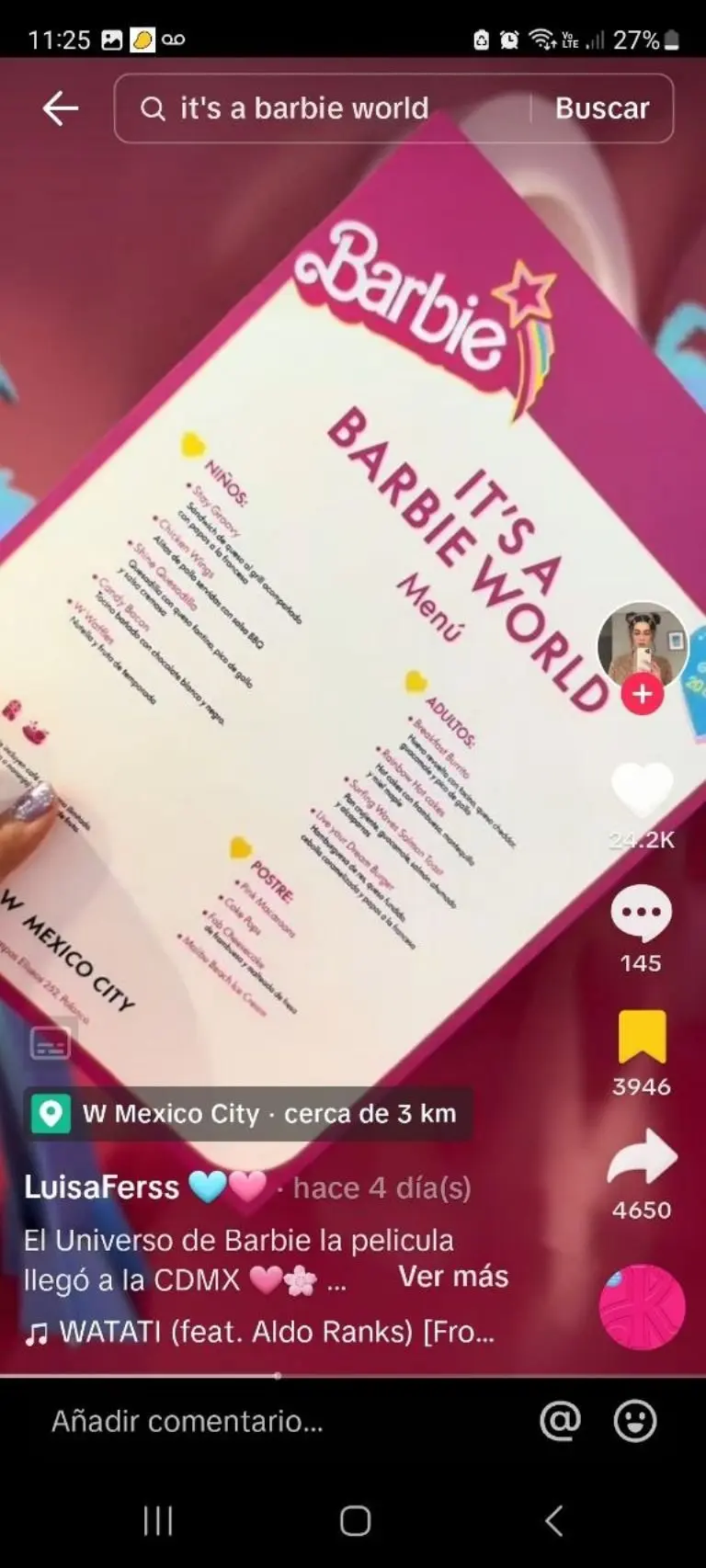 Cafetería de Barbie en CDMX - Tomada de video