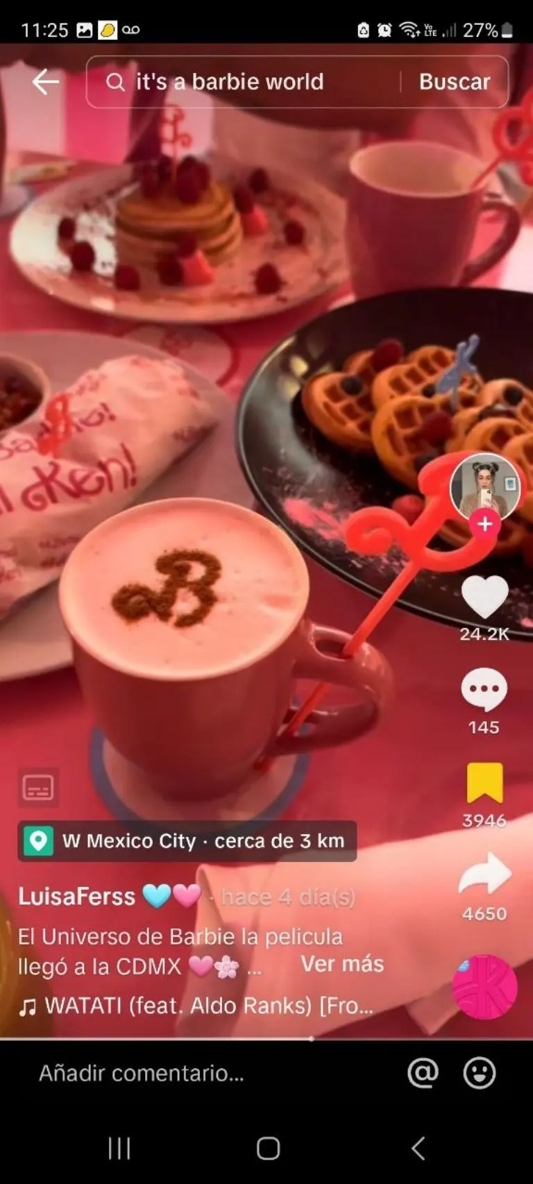 Cafetería de Barbie en CDMX - Tomada de video
