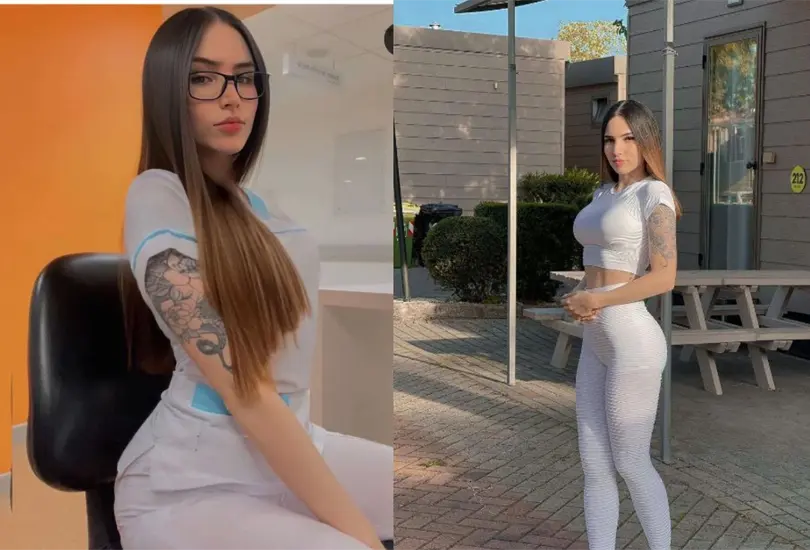 Guapa enfermera triunfa en redes por fotos modelando