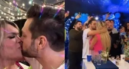 Así fue el beso de Nicola y Wendy en la fiesta privada de Galilea Montijo. 