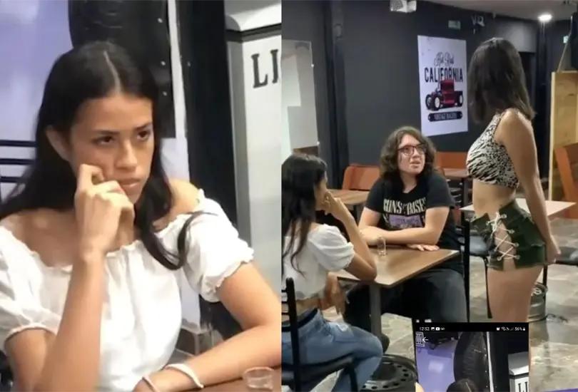 La novia se molest&oacute; al ver que su pareja no dejaba de ver a la mesera