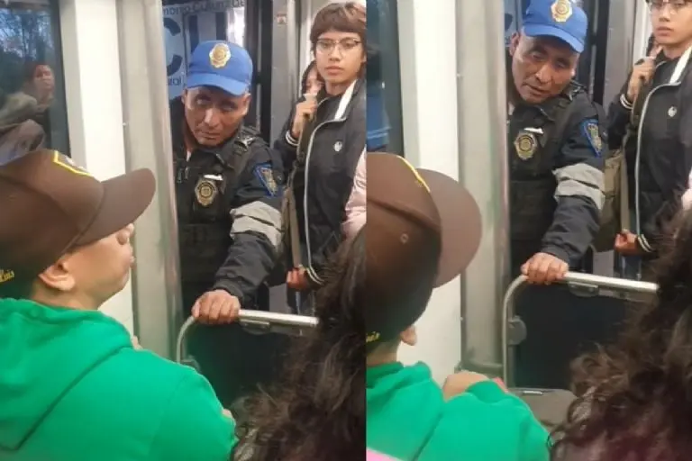 El hombre se negó a bajar del área de mujeres - Tomada de video