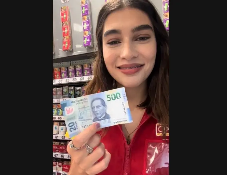 Le pagan a cajera del Oxxo con billete falso (TikTok)