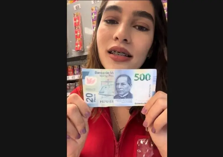 Le pagan a cajera del Oxxo con billete falso (TikTok)