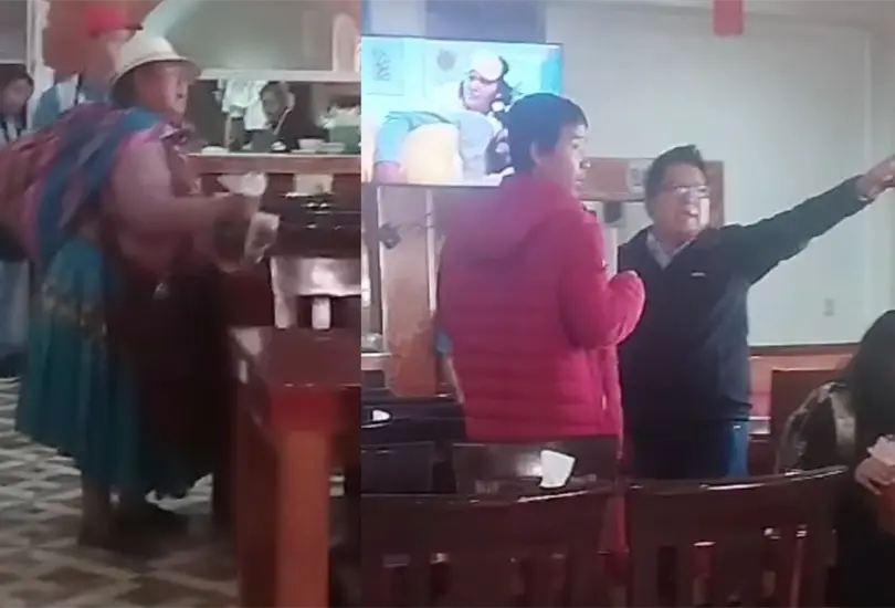 VIDEO: Chino corre a una ind&iacute;gena de su restaurante por meterse a vender. 