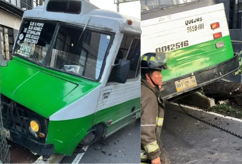 Choque de microbús en Portales deja 10 lesionados, iba a exceso de velocidad. Choque de microbús en Portales deja 10 lesionados, iba a exceso de velocidad.