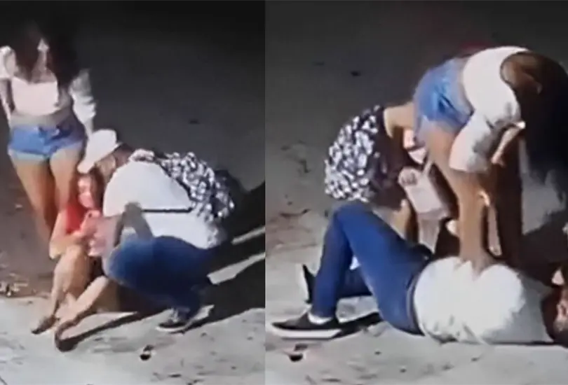 VIDEO: Mujeres fingen estar borrachas para asaltar a hombre. VIDEO: Mujeres fingen estar borrachas para asaltar a hombre.