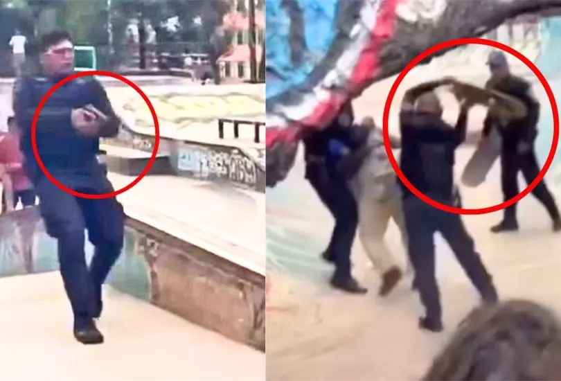 VIDEO: pelea entre policías y patinadores en Parque Lira deja varios heridos. VIDEO: pelea entre policías y patinadores en Parque Lira deja varios heridos.
