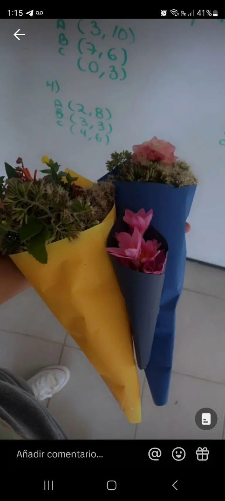 Maestra presume ramos que le dan sus alumnos - Tomada de video