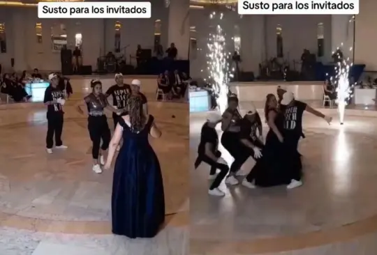 La mamá comenzó a perrear con los chambelanes de su hijo La mamá comenzó a perrear con los chambelanes de su hijo