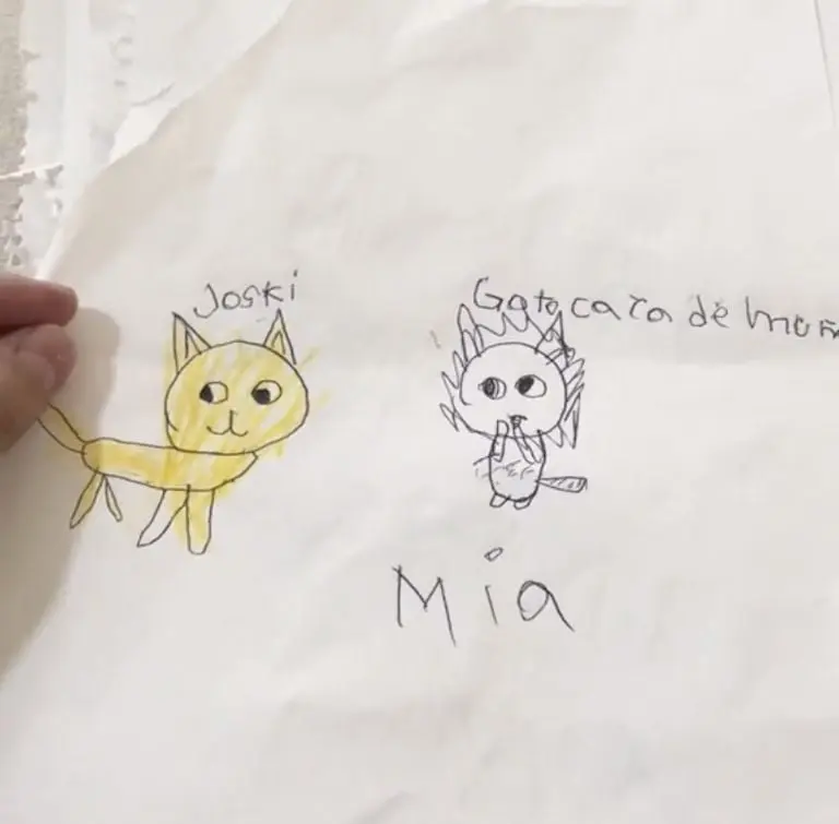 Padre vende los dibujos de su hija a dos pesos, joven los compra todos. Foto: Tik Tok
