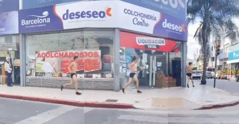 Hombre huye en ropa interior del esposo de su amante Créditos: Captura de Pantalla