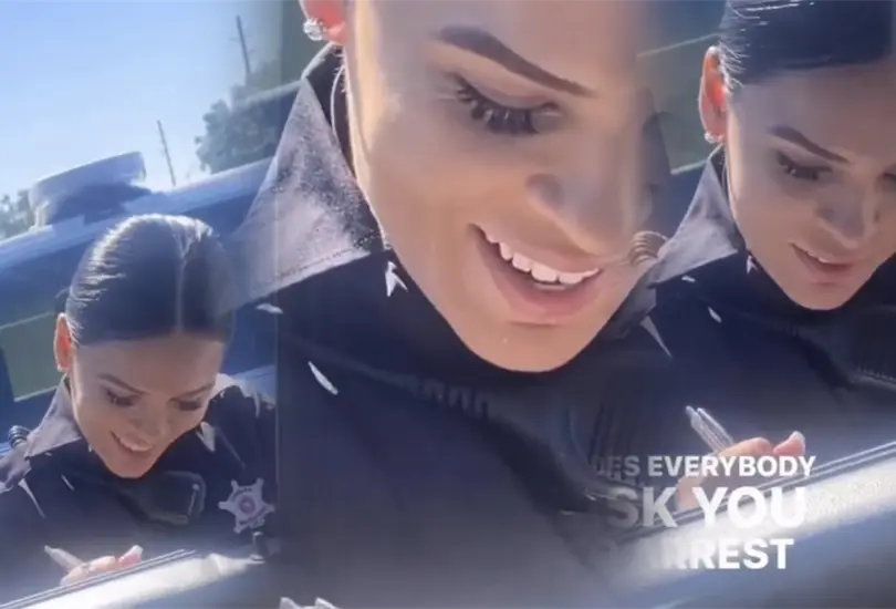 Hombre graba a mujer mientras lo multa