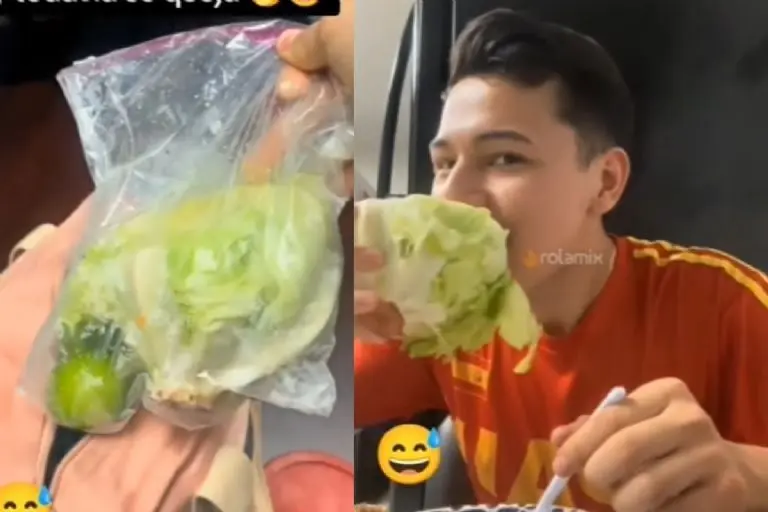 Hombre se queja de lunch que le hizo su esposa - Tomada de video