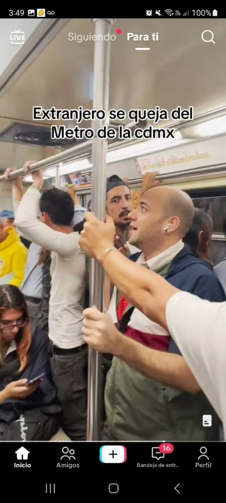 Argentino critica Metro de la CDMX - Tomada de video