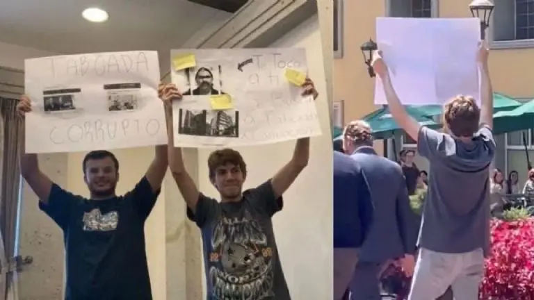 Santiago Taboada es abucheado por estudiantes del ITAM: 'Fuera corrupto'. Foto: Twitter
