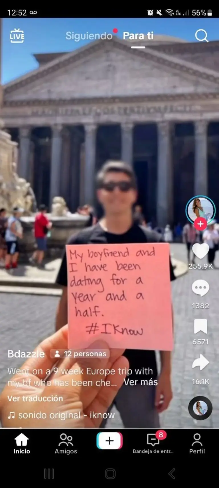 Joven descubre infidelidad de su novio - Tomada de video
