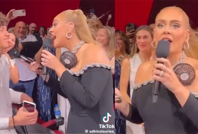 VIDEO: Adele canta las ma&ntilde;anitas a joven mexicano en Las Vegas. 