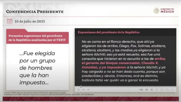 AMLO acusa a TEPJF de manipular sus dichos, pide explicar violencia política de género contra Gálvez. Foto: Gobierno de México