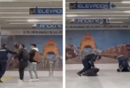 VIDEO: Policías pelean contra jóvenes supuestamente borrachos en el Metro. 