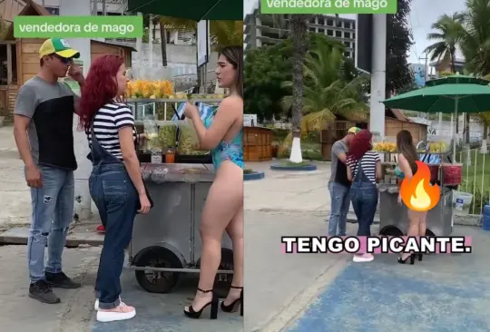Una hermosa vendedora de mangos se hizo viral en redes sociales luego de que mostrara su atrevida forma de vender fruta Una hermosa vendedora de mangos se hizo viral en redes sociales luego de que mostrara su atrevida forma de vender fruta