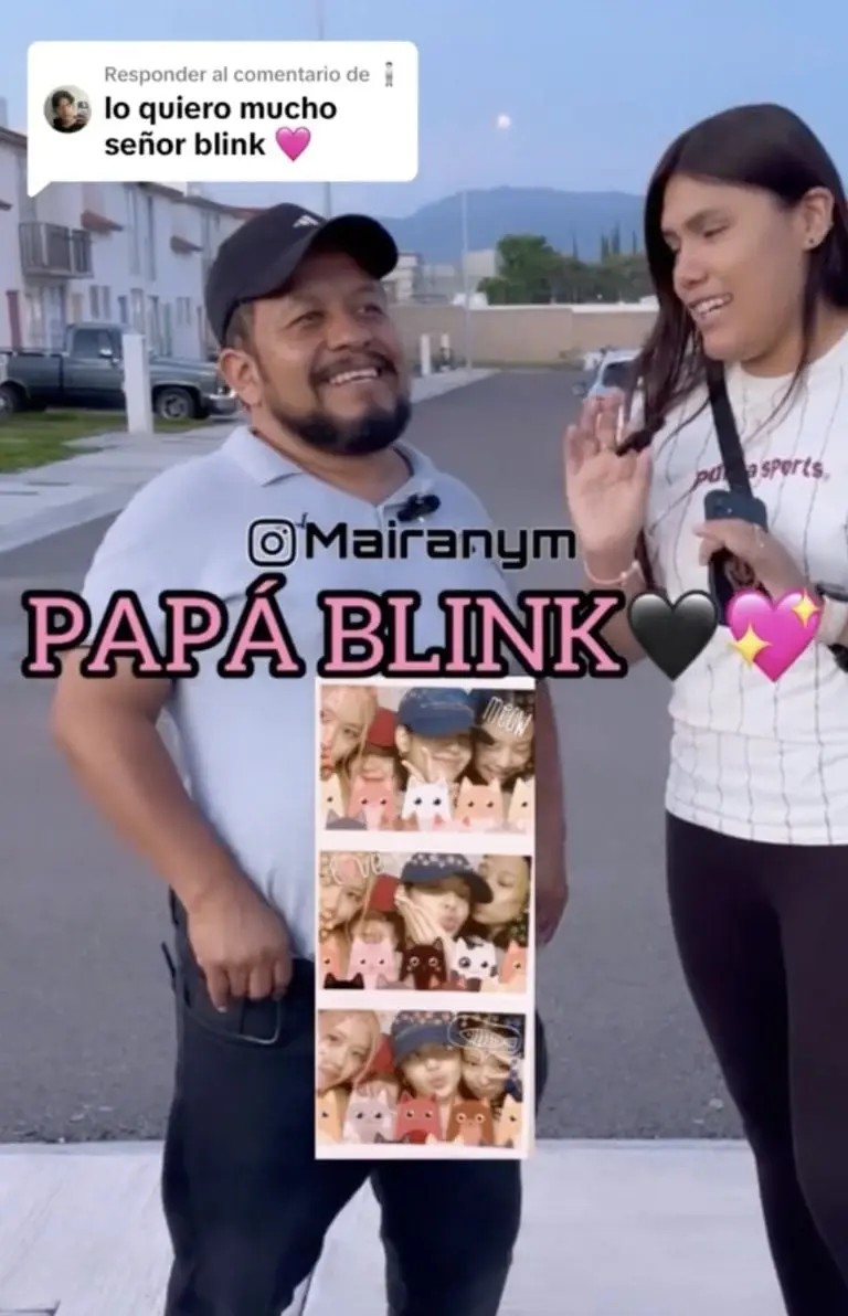 Papá se hace viral por saberse todas las canciones de Blackpink gracias a su hija. Foto: Tik Tok (Mairanym)