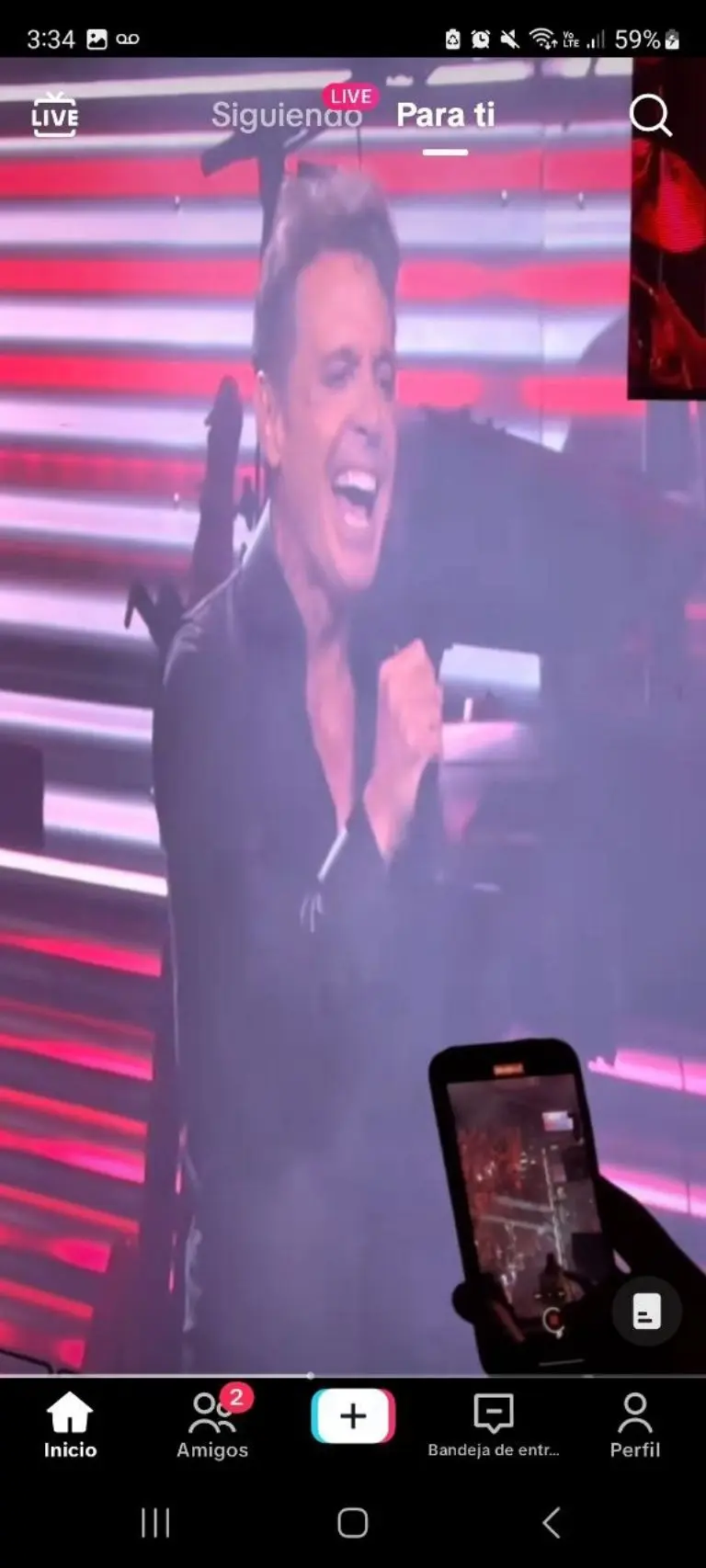 Fan defiende a Luis Miguel -Tomada de video