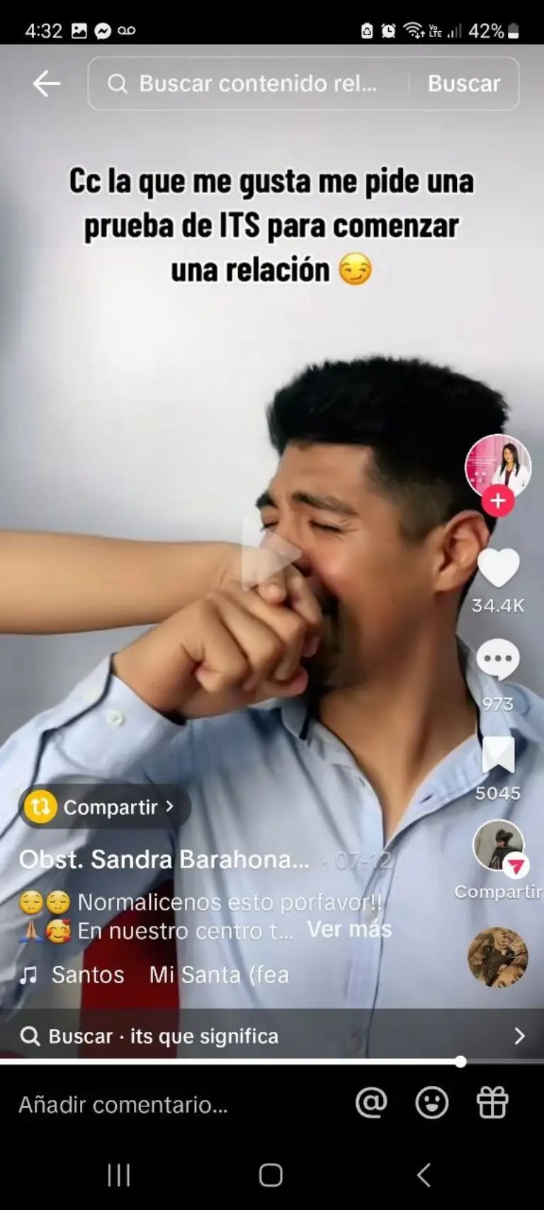 Joven hace prueba ITS antes de inciar relación con su novia - Tomada de video
