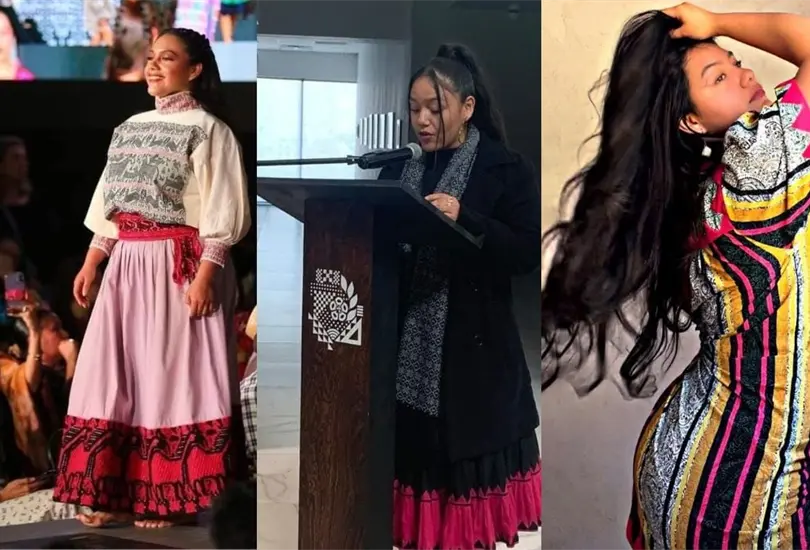 Modelo e influencer rar&aacute;muri causa sensaci&oacute;n por presumir su ropa tarahumara. 