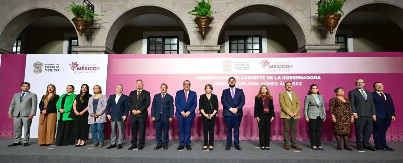 Ellos son los miembros del gabinete de Delfina G&oacute;mez.