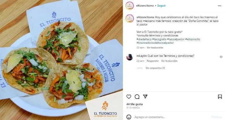 El Tizoncito mes patrio. Instagram (eltizoncitomx).