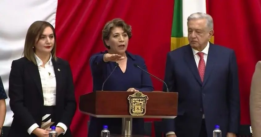 Protesta de Delfina G&oacute;mez como nueva gobernadora de Edomex. 