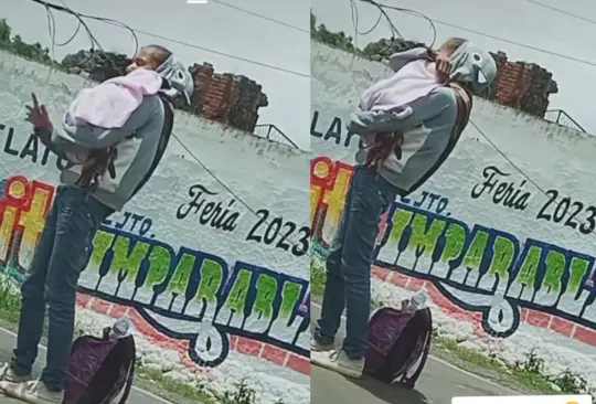 Mujer disfraza a su perro de bebé para pedir dinero