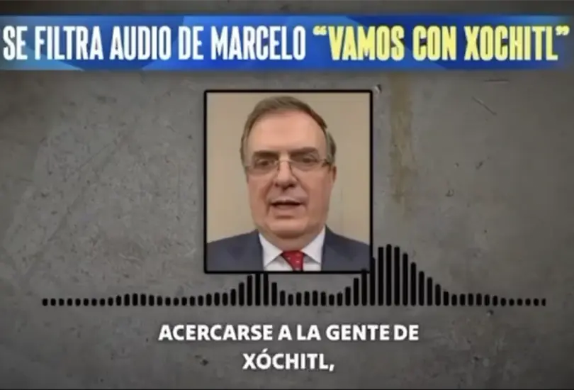 Fake News: Circula video falso de Marcelo Ebrard apoyando a X&oacute;chitl G&aacute;lvez. 