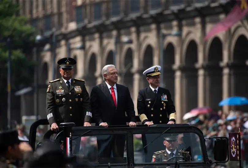 Desfile militar en la Ciudad de M&eacute;xico 2023. 