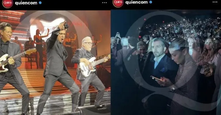 Michelle Salas se reúne con Luis Miguel durante un concierto del cantante en Las Vegas Créditos: IG Quién