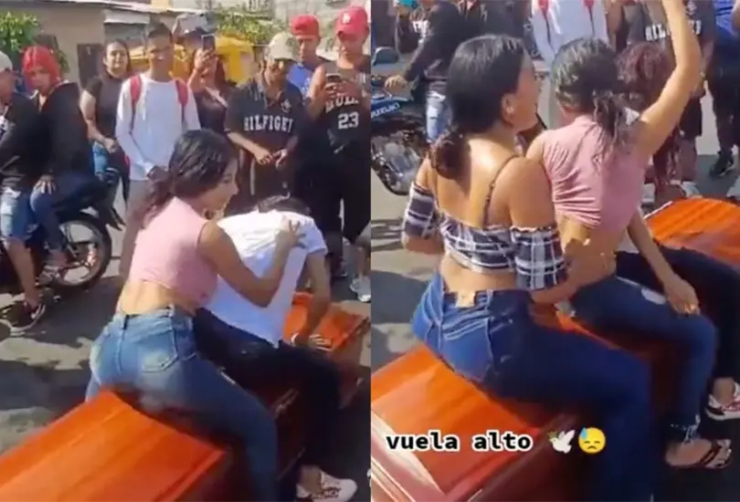 VIDEO: Mujeres bailan perreo a su amiga muerta en ata&uacute;d. 