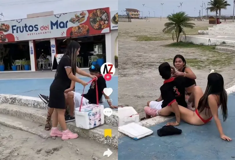 La vendedora de helados molestó a la novia de un cliente, quien se molestó al verla en bikini La vendedora de helados molestó a la novia de un cliente, quien se molestó al verla en bikini