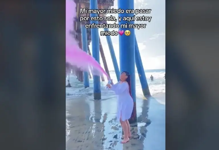 Madre soltera organiza fiesta de revelación de género (TikTok)
