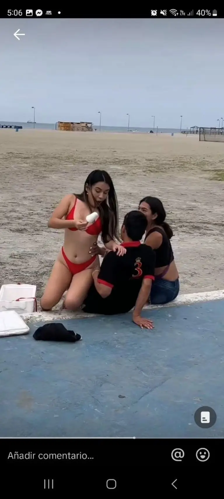 Vendedora de helados - Tomada de video