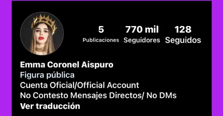 Emma Coronel regresa a Instagram con mensajes impactantes después de su liberación Créditos: Instagram