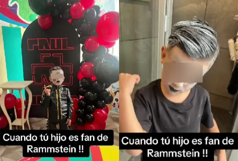 Niño celebra cumpleaños con fiesta temática de Rammstein. Niño celebra cumpleaños con fiesta temática de Rammstein.