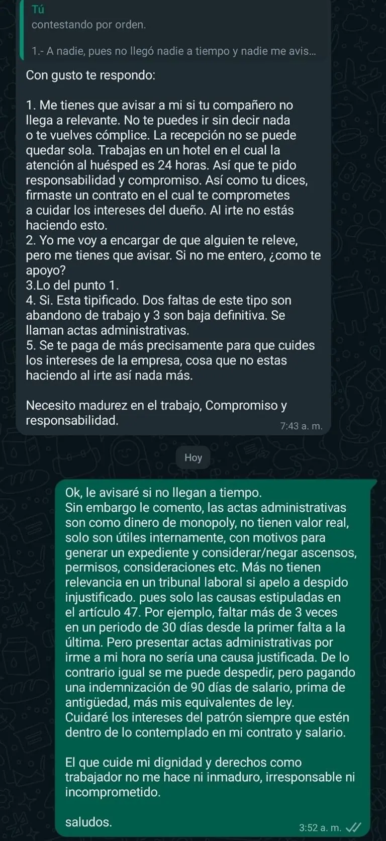 Jefa regaña empleado - Facebook